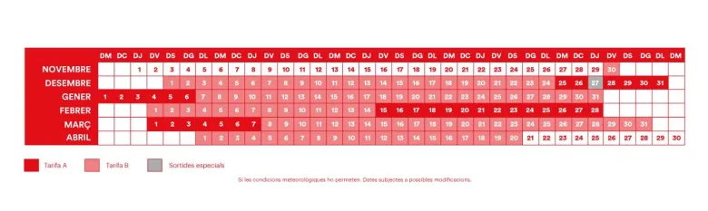 Calendario escola Pal Arinsal 