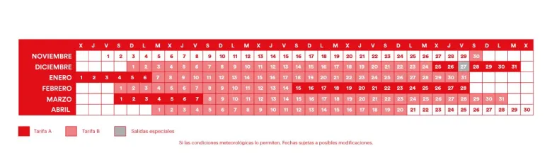 Calendario escuela Pal Arinsal