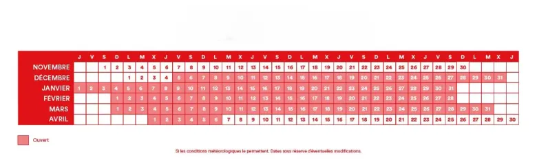 Calendario Temporada Pal Arinsal 