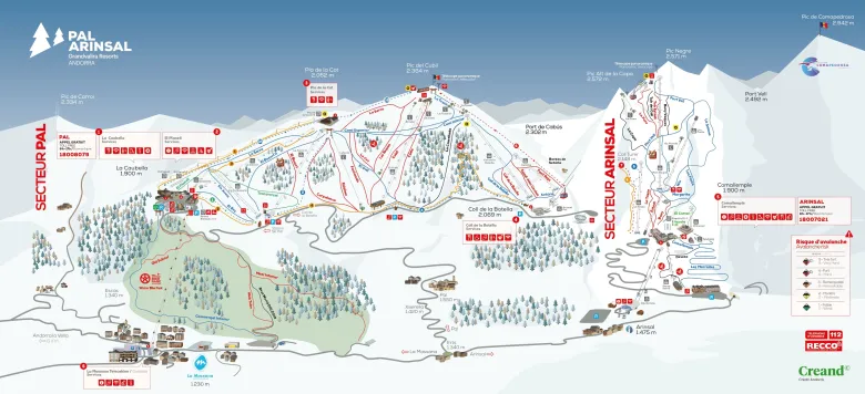 Mapa Pal Arinsal FRF_ENG